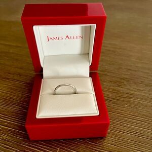 James Allen 2.0 mm Platinum wedding band.